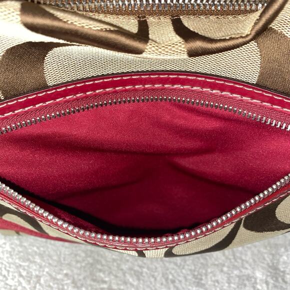 Coach Signature Varsity Stripe File Crossbody Bag | Brixton  GUC Coach Cherry Heritage Stripe File Bag